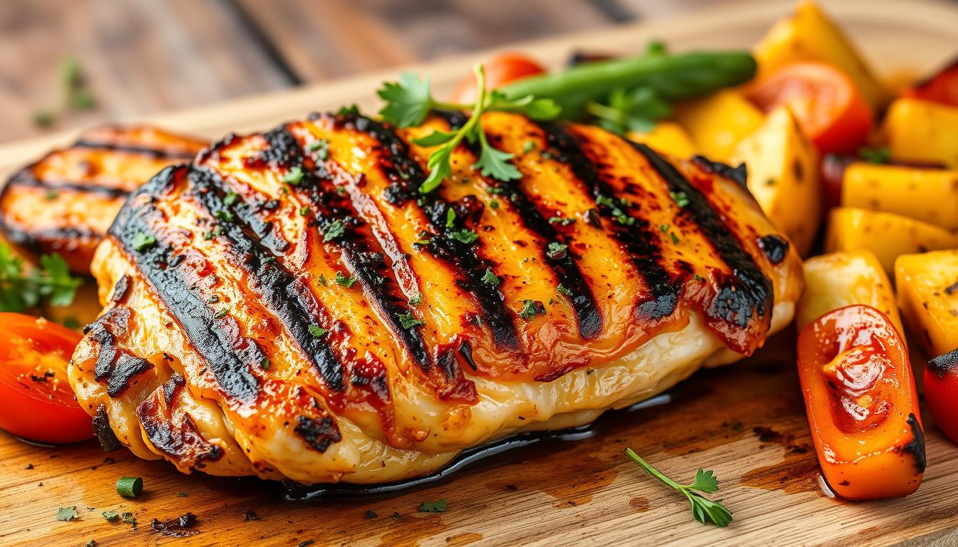 grilled bone in chicken breast